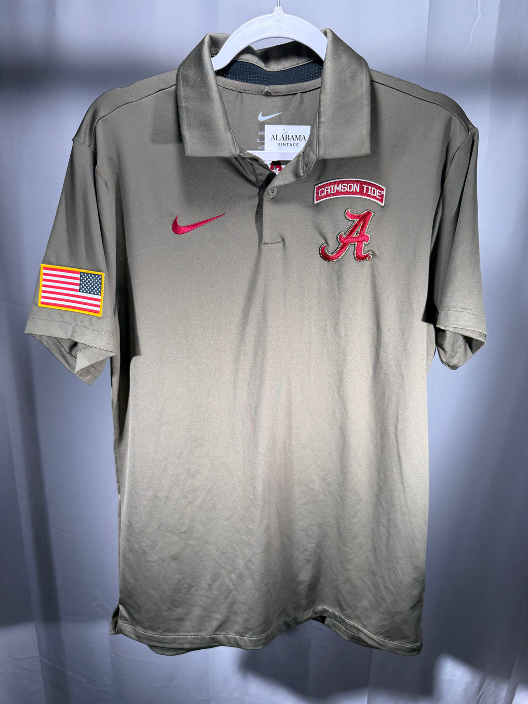 Alabama X Nike Team Issued Olive Polo Small