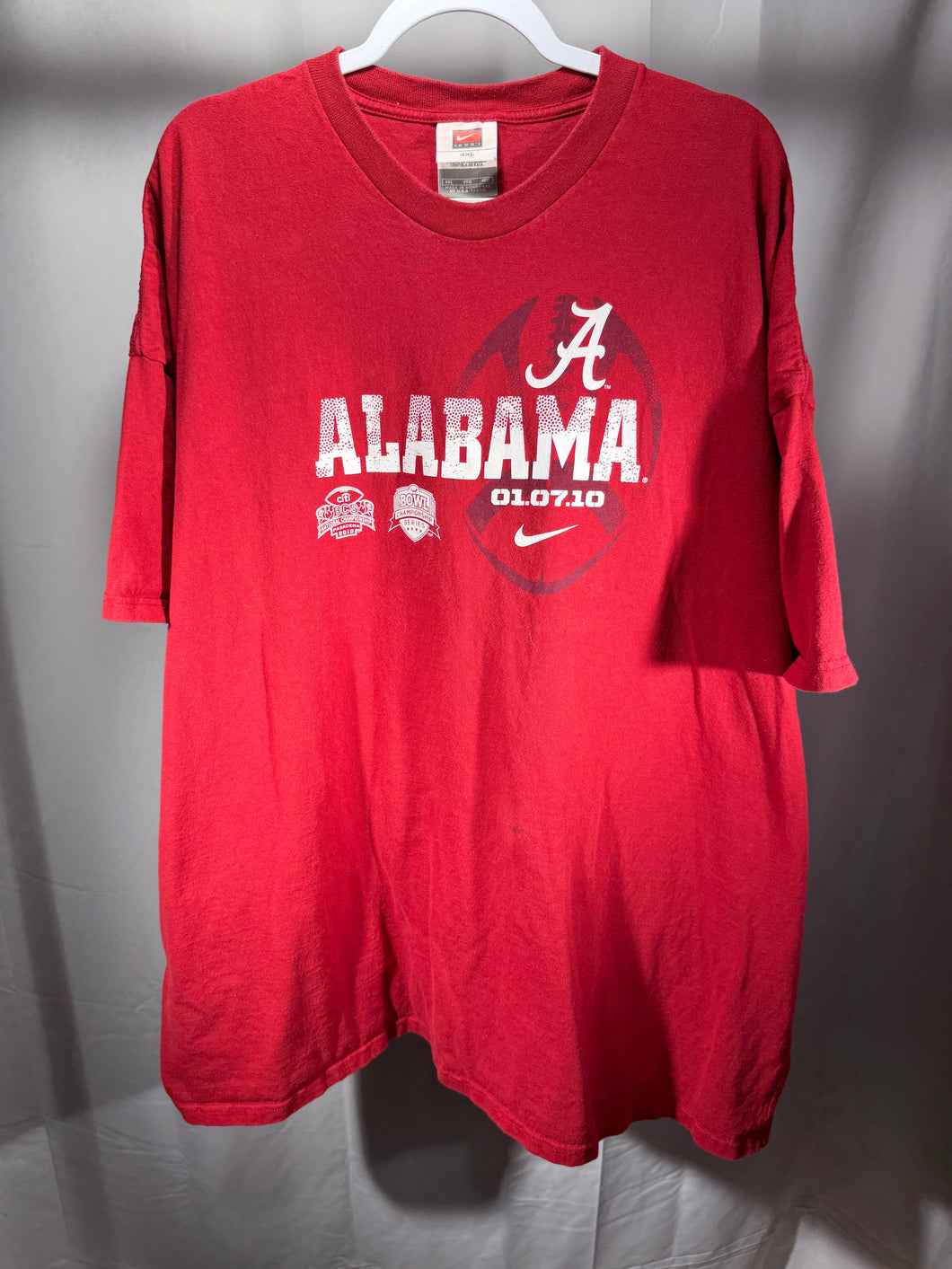 2009 National Champs Alabama X Nike Team Issued Crimson Tee 3XL