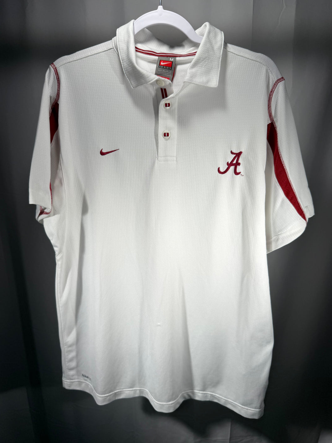 Nike X Alabama White Team Issued Polo Medium