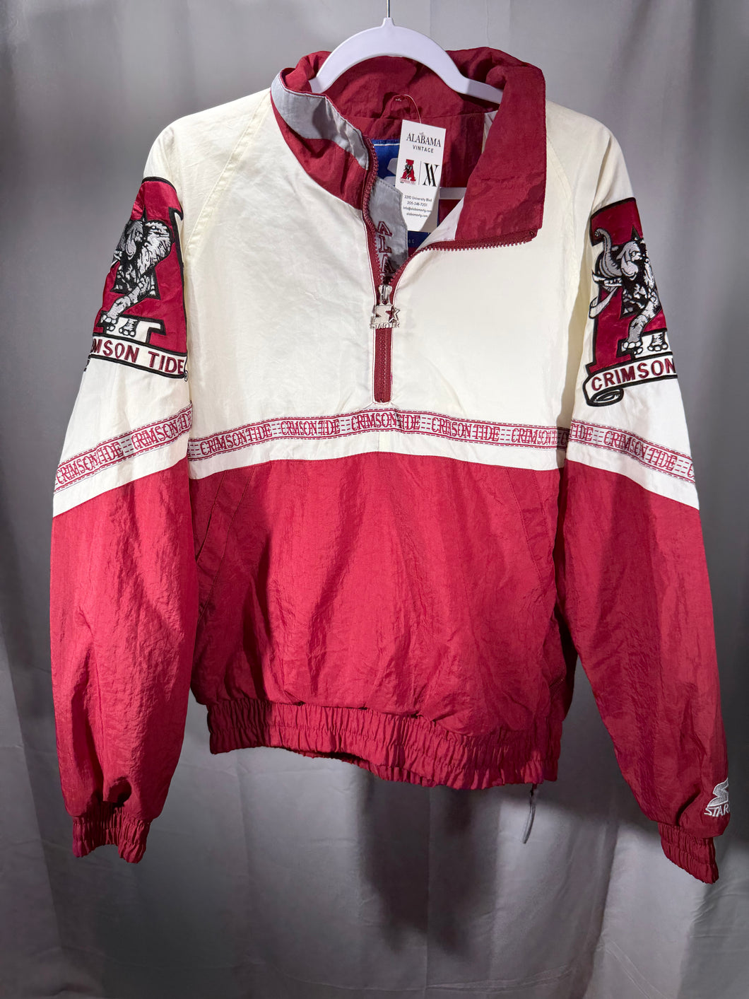 Vintage Alabama X Starter Half Zip Windbreaker Pullover Medium