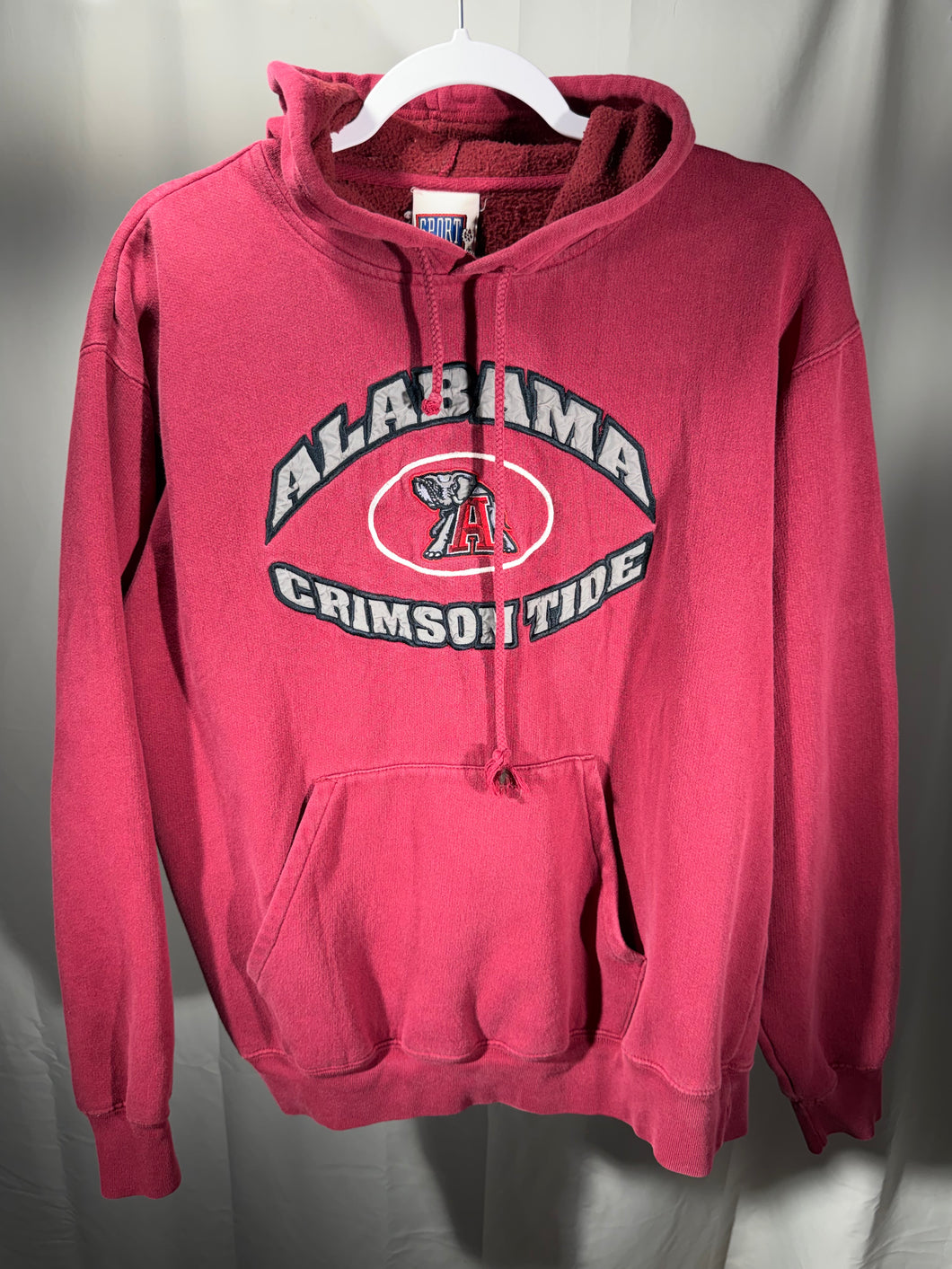 Vintage Alabama Crimson Embroidered Hoodie Sweatshirt Large