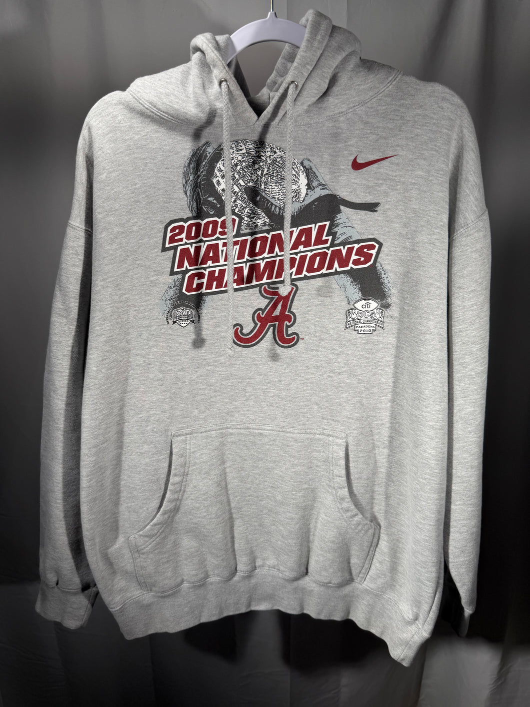 2009 National Champs Grey Hoodie Sweatshirt Large