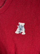 Load image into Gallery viewer, 1960s/70&#39;s Crimson V Neck Sweater Small
