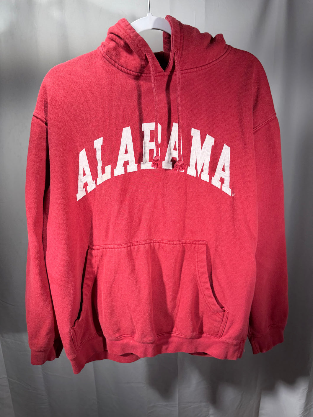 Vintage Alabama X Red Oak Crimson Spellout Hoodie Sweatshirt Medium