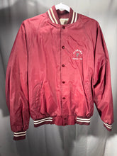 Load image into Gallery viewer, Vintage Alabama Embroidered Crimson Bomber Jacket Large
