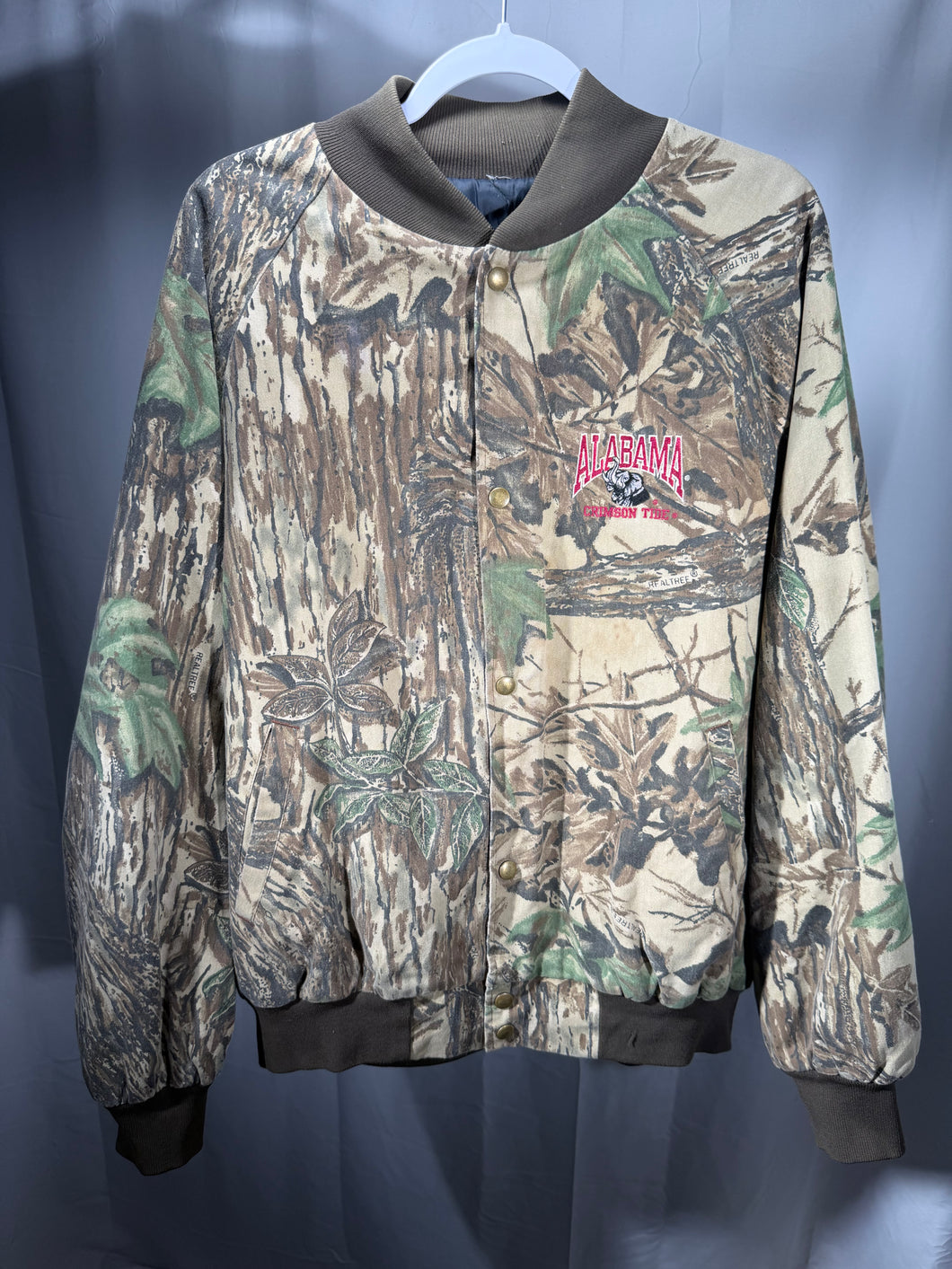 Vintage Alabama Camouflage Bomber Jacket Medium