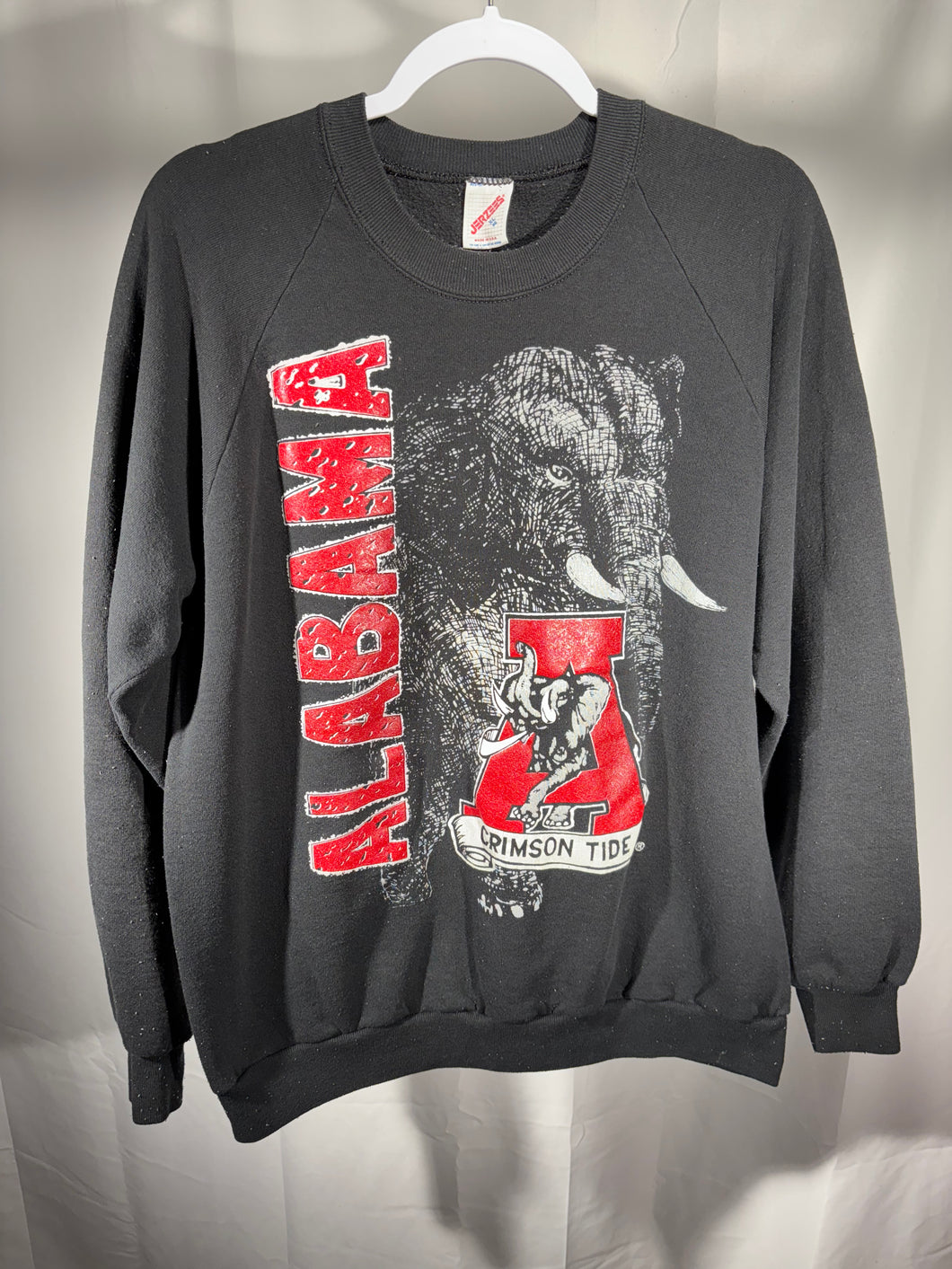 Vintage Alabama Jerzees Black Graphic Crewneck Sweatshirt Medium