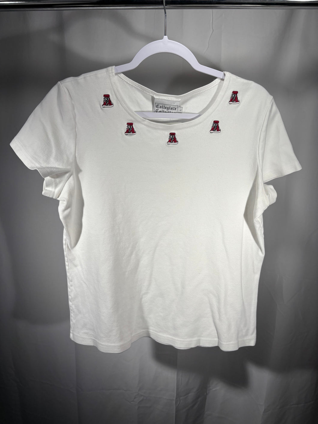 Vintage Alabama White Womens Embroidered Shirt Large