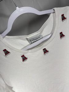 Vintage Alabama White Womens Embroidered Shirt Large