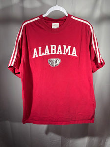 Vintage Alabama Adidas Crimson Striped T-Shirt Large