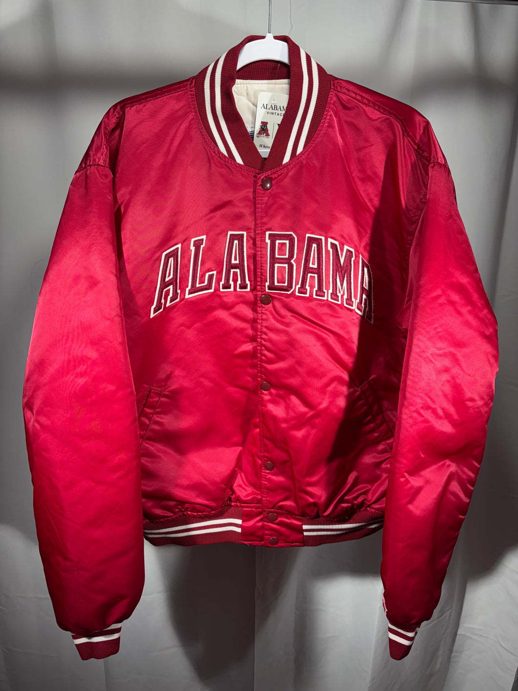 Vintage Starter Alabama Satin Bomber Jacket Large