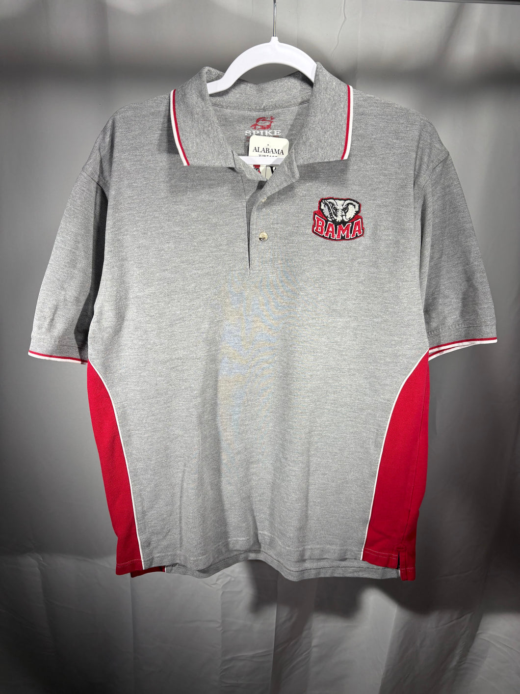 Alabama 2000's Grey/Crimson Polo Shirt Medium