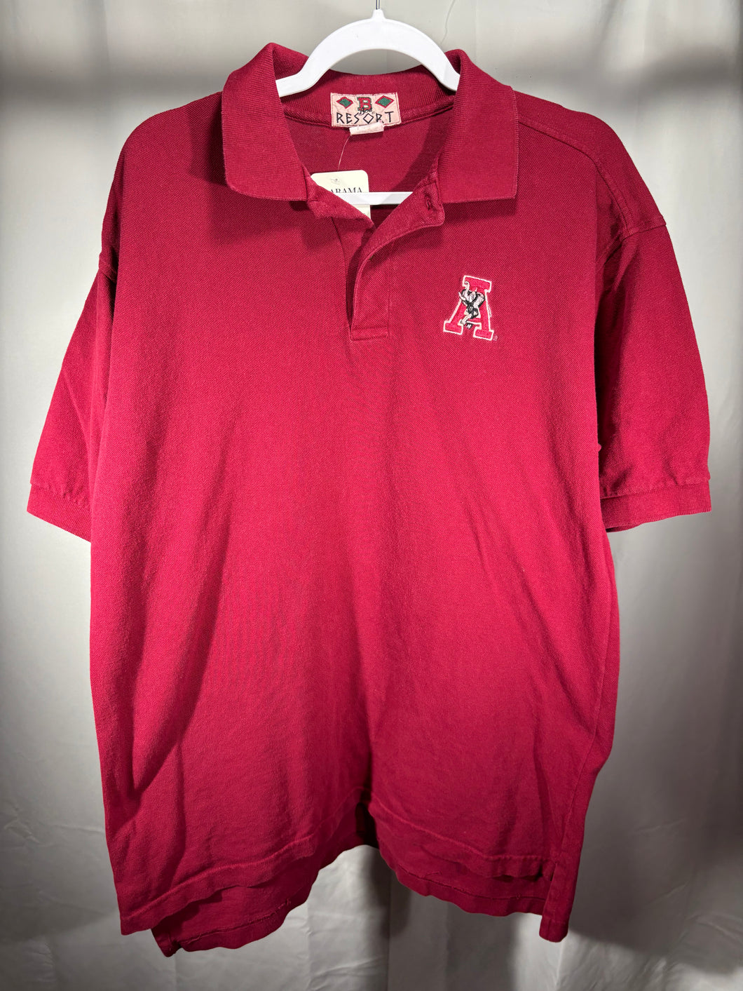 Vintage Alabama Crimson Embroidered Polo Shirt Large