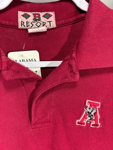 Vintage Alabama Crimson Embroidered Polo Shirt Large