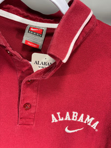Nike Alabama 2000's Crimson Polo Shirt Small