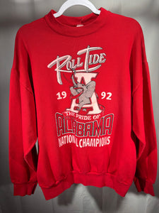 1992 National Champs Red Crewneck Sweatshirt Large