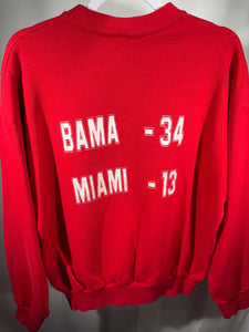 1992 National Champs Red Crewneck Sweatshirt Large