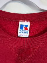 Load image into Gallery viewer, Vintage Bama X Russell Crimson Spellout Crewneck Sweatshirt Small
