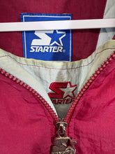 Load image into Gallery viewer, Vintage Alabama X Starter Crimson/Grey/White Puffer Jacket Half Zip Large
