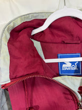 Load image into Gallery viewer, Vintage Alabama X Starter Crimson/Grey/White Puffer Jacket Half Zip Large
