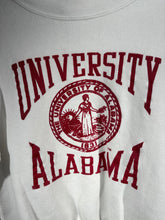 Load image into Gallery viewer, Vintage University of Alabama Crest White Crewneck Sweatshirt Small
