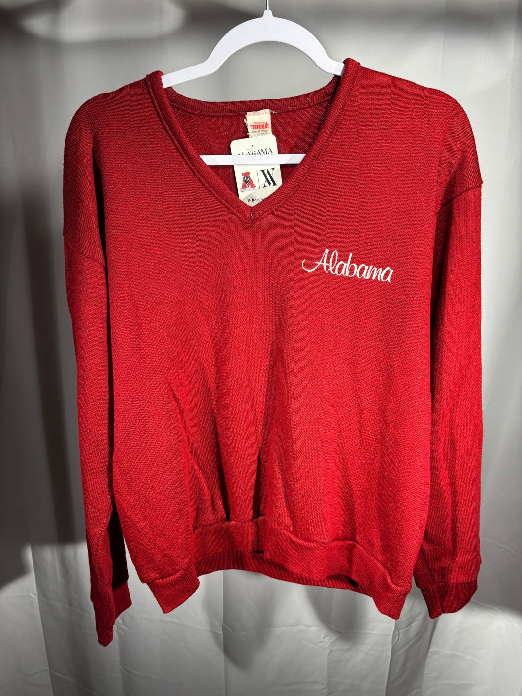 Vintage 1970's Alabama V Neck Sweater Small