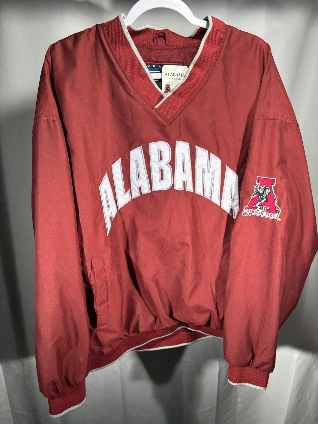 Vintage Alabama Crimson Spellout Windbreaker Pullover XL