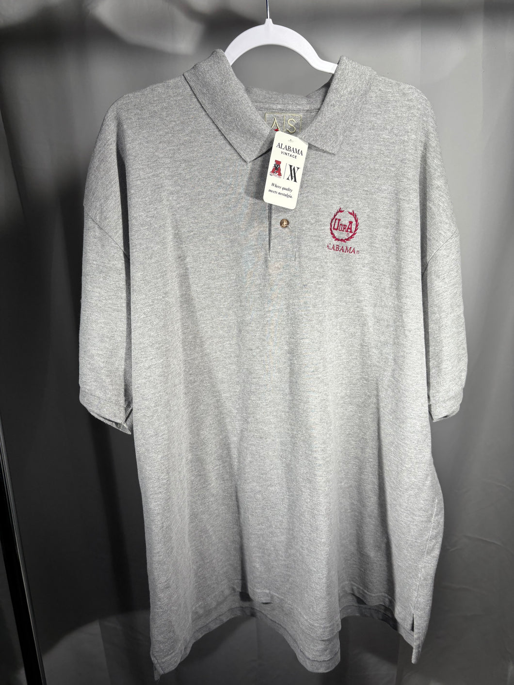 Alabama Grey Embroidered Polo Shirt XXL 2XL