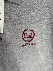 Alabama Grey Embroidered Polo Shirt XXL 2XL