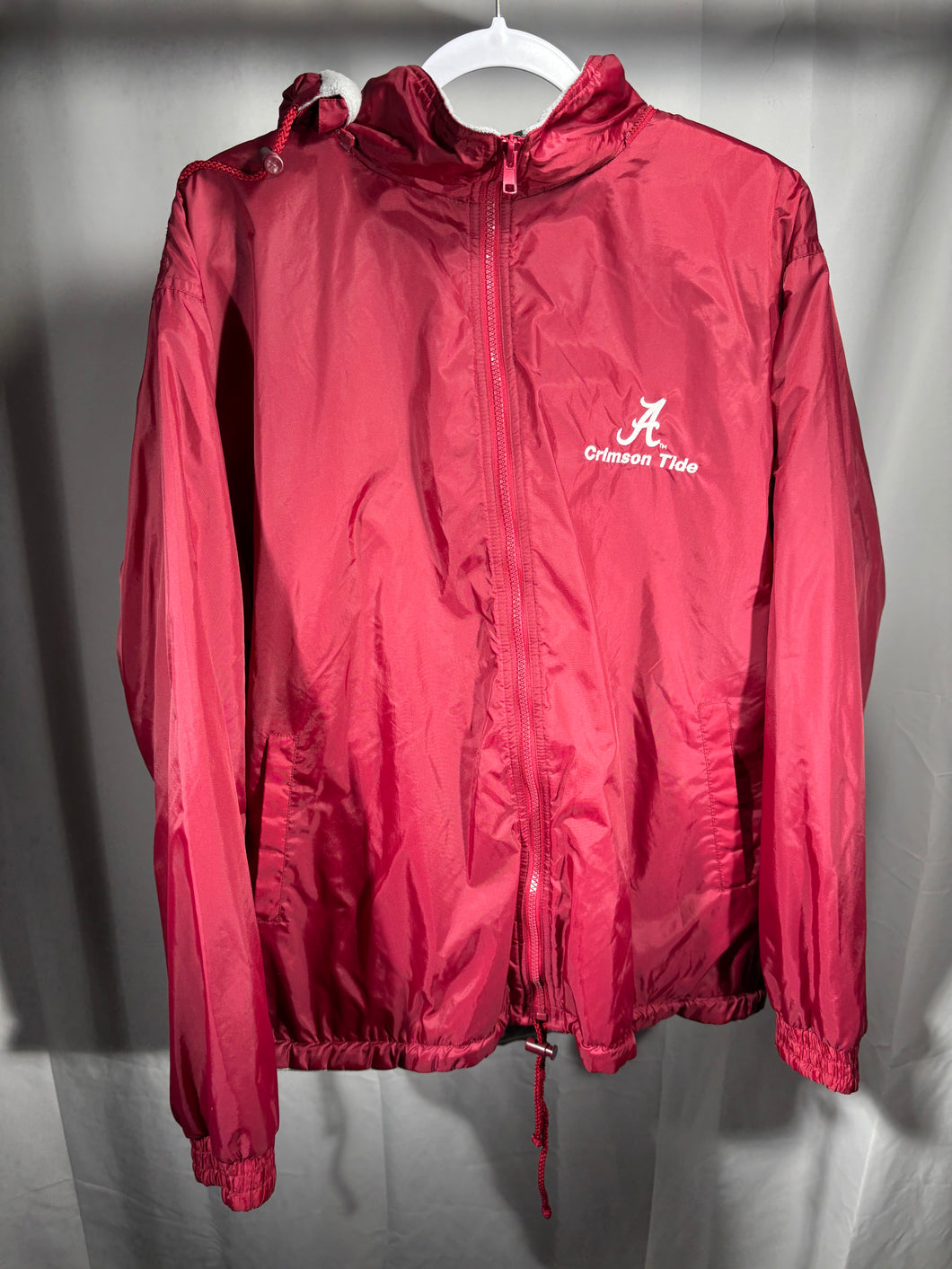 Alabama 2000's Zip Up Hooded Rain Jacket Large