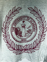 Load image into Gallery viewer, Vintage Bama X Russell Crest Grey Cropped Shirt Boxy Medium
