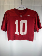 Load image into Gallery viewer, Alabama X Nike #10 Crimson Football Jersey Cropped Small

