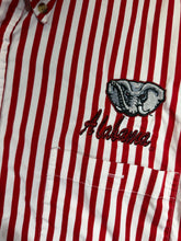 Load image into Gallery viewer, Vintage Alabama X Spike Sports Striped Button Down Short Sleeve Shirt XL

