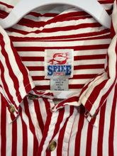 Load image into Gallery viewer, Vintage Alabama X Spike Sports Striped Button Down Short Sleeve Shirt XL
