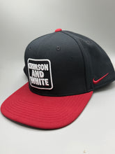 Load image into Gallery viewer, Alabama X Nike Team Issued Black/Red Two Tone Flatbill Snapback Hat
