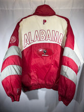 Load image into Gallery viewer, Vintage Alabama X Pro Player Crimson Striped Puffer Jacket Large
