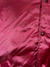 Load image into Gallery viewer, Vintage Alabama X DeLong Crimson Satin Bomber Jacket L/XL
