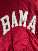 Load image into Gallery viewer, 1980's Alabama X Russell Crimson Bomber Windbreaker Half Zip Pullover Boxy Large
