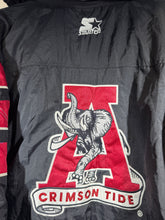 Load image into Gallery viewer, Vintage Alabama X Starter Black Half Zip Puffer Pullover Youth Medium
