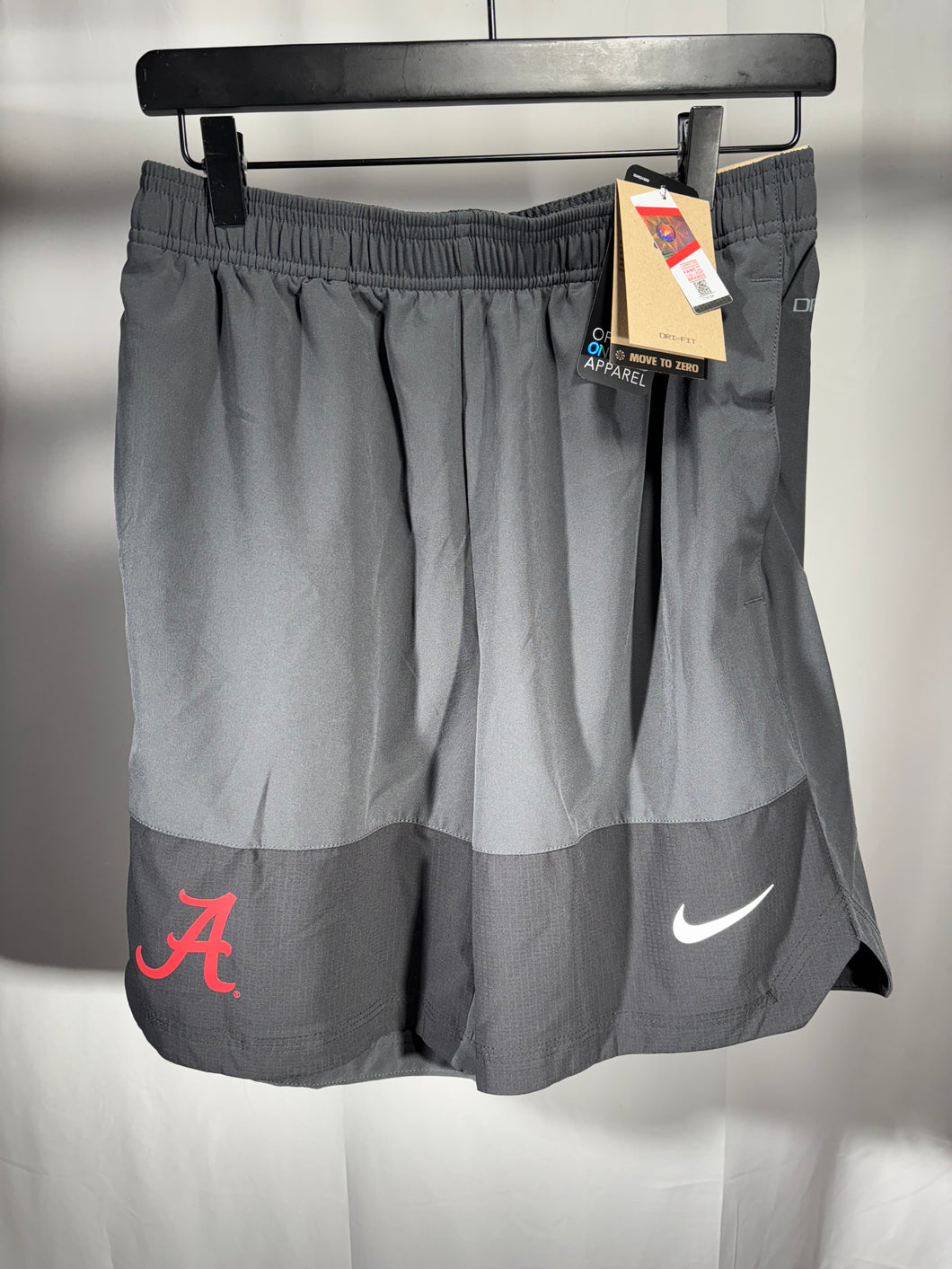Nike X Alabama Team Issued Grey Gym Shorts Small NWT