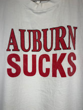 Load image into Gallery viewer, Vintage Iron Bowl "Auburn Sucks" White Vulgar T-Shirt Large
