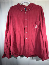 Load image into Gallery viewer, Alabama X NCAA Crimson Striped Button Down Shirt 2XL XXL
