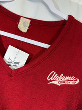 Load image into Gallery viewer, 1970's Alabama X Artex Crimson V Neck Sweater Small
