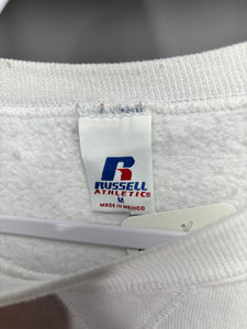 Vintage Bama X Russell White Embroidered Crewneck Sweatshirt Medium