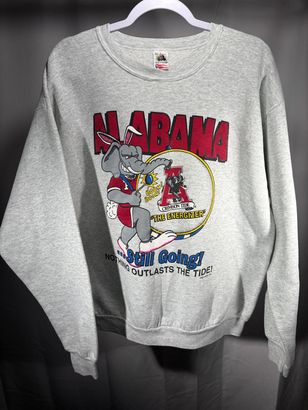 Vintage Alabama X Energizer Bunny Rare Grey Sweatshirt Medium