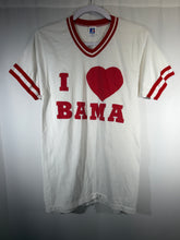 Load image into Gallery viewer, 1980's "I Love Bama" White Russell Shirt Small
