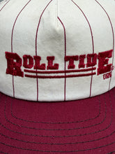 Load image into Gallery viewer, Vintage Alabama "Roll Tide" Two Tone Pinstripe Snapback Hat
