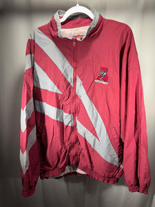 Vintage Alabama Striped Crimson/Grey Windbreaker Jacket XL