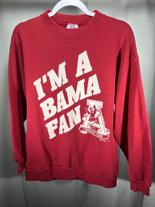 Vintage Bama Fan Crimson Crewneck Sweatshirt Medium