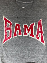 Load image into Gallery viewer, 1970's Bama X Russell Spellout Grey Cropped T-Shirt Youth Medium
